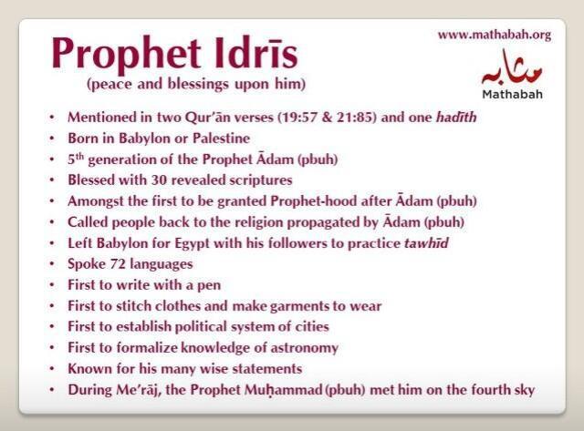 Prophet Idris (AS)